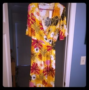 Floral wrap dress